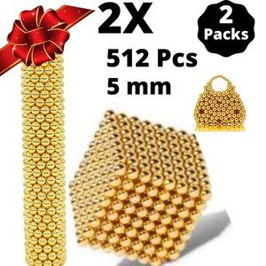 1024 pcs- 5mm (2 Packs) Magnet Balls Stress Relief Toy